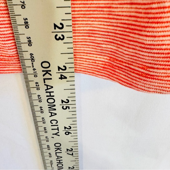 LOFT Ann Taylor Orange White Striped Tank Top Size M Sleeveless LIKE N… - Picture 6 of 7